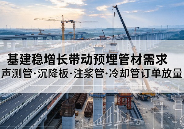 威信基建稳增长带动预埋监测管材需求，声测管、沉降板、注浆管订单持续放量